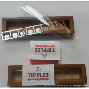 Faltbare handgefertigte Schublade Schokolade Papier Schachtel mit Ärmel